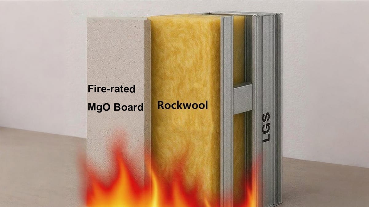 Fire resistance of MgO board